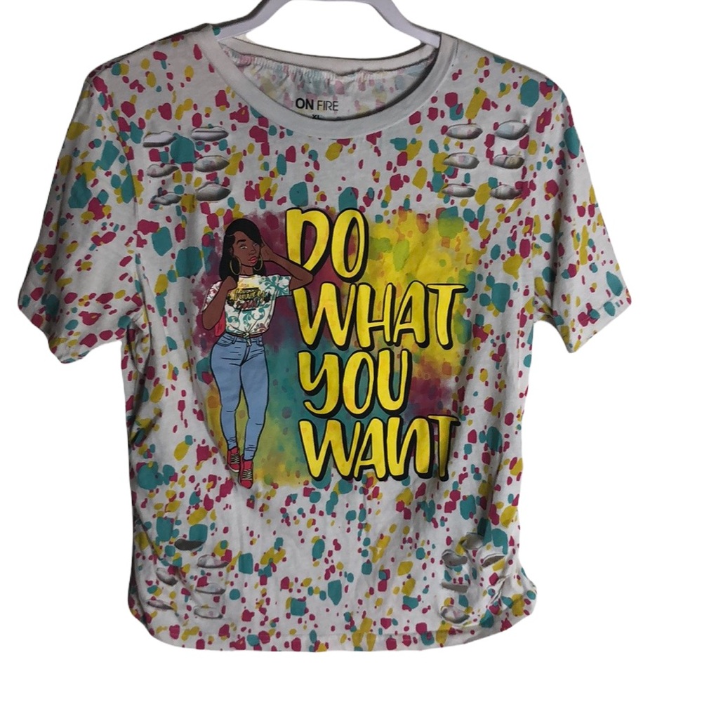 Splatter Paint Distressed Tee